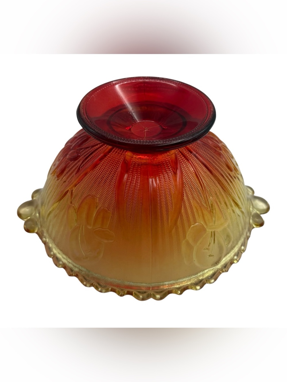 Vintage Jeannette Glass Company Iris and Herringbone Pattern Footed Candy Dish - Picture 7 of 11